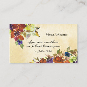 John 13:34 Love one another as I have loved you Business Card