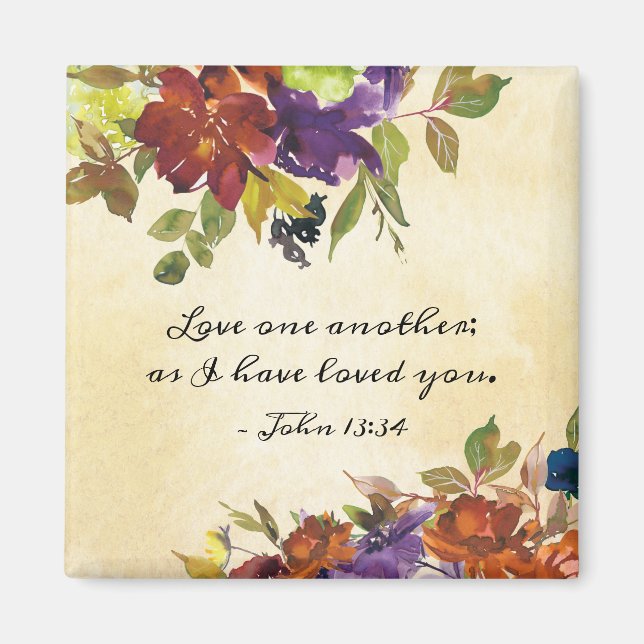 John 13:34 Love one another as I have loved you Magnet (Front)
