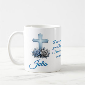 John 13:34 Personalised Rose Coffee Mug