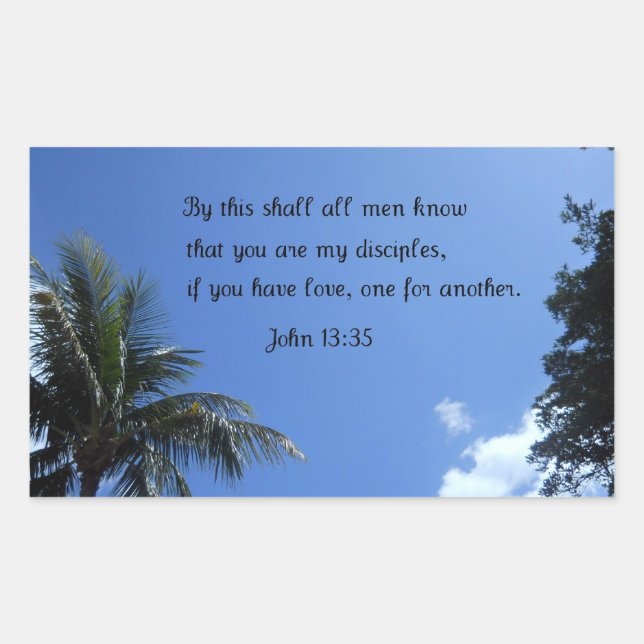 John 13:35 rectangular sticker (Front)