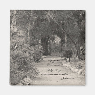 John 14:15 path photo magnet