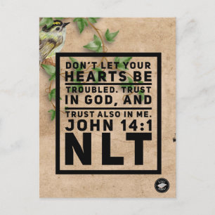 John 14:1 Bible Verse Memory Card - Postcard