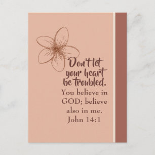 John 14:1 Don't Let Your Heart Be Troubled Postcard