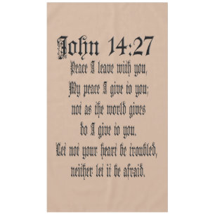 John 14:27   Bible Verse Custom Christian Gift Tablecloth