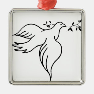 John 14:27 Bible verse Religion Christianity Dove Metal Tree Decoration