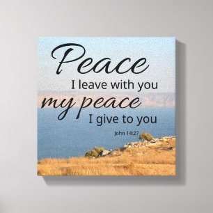 John 14:27 Canvas Print Peace I Leave With You