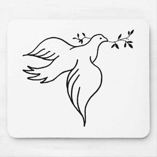 John 14:27 Christianity dove bird wings flight Mouse Pad (Front)