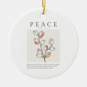 John 14:27 Peace I leave with you Ceramic Tree Decoration