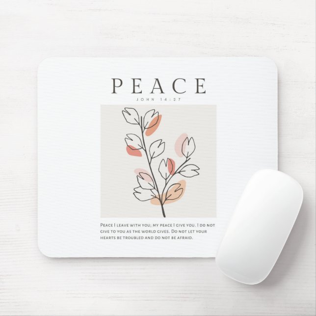 John 14:27 Peace I leave with you Mouse Pad (With Mouse)