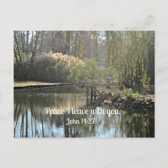 John 14:27 Peace I leave with you. Postcard (Front)