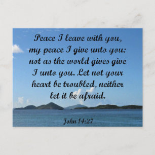 John 14:27 Peace I leave with you Postcard