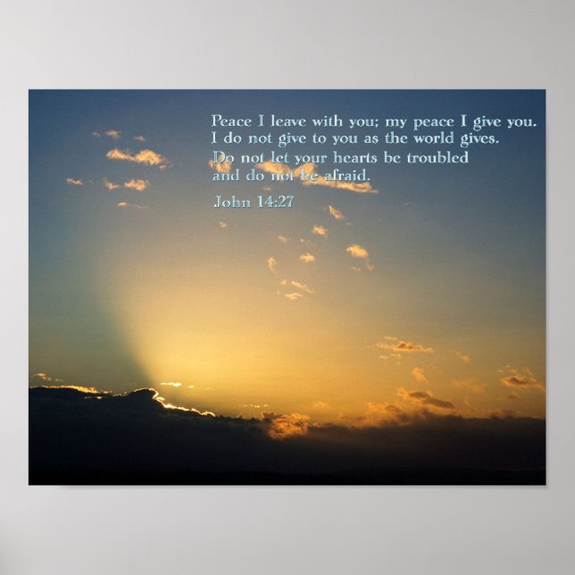 John 14:27 Sunrise Poster (Front)