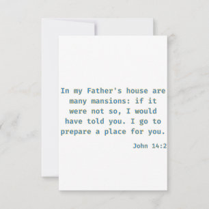 John 14:2 KJV Bible Scripture Greeting Card