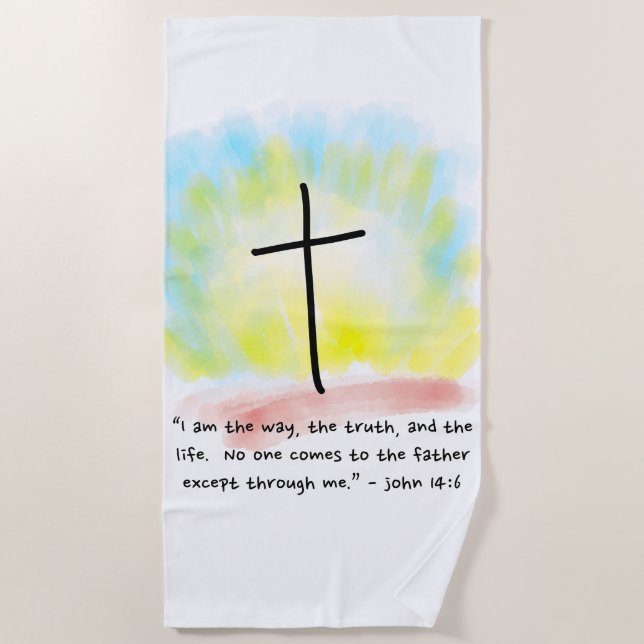 JOHN 14:6 Beach Towel (Front)