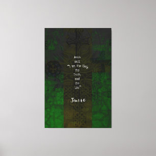 John 14:6 Bible Verse Inspirational Path Quote Canvas Print