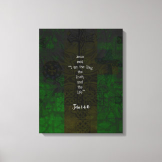 John 14:6 Bible Verse Inspirational Path Quote Canvas Print