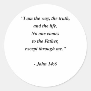 JOHN 14:6 CLASSIC ROUND STICKER