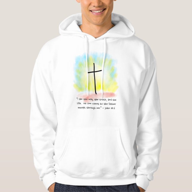 JOHN 14:6 Men's Hoodie (Front)