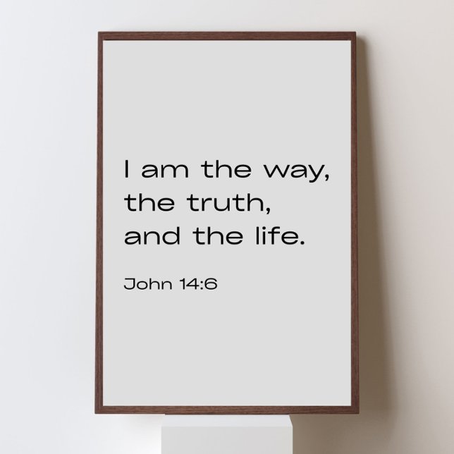 John 14:6 – Minimalist Bible Verse  Poster (Creator Uploaded)