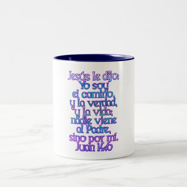 John 14:6 Spanish Two-Tone Coffee Mug (Center)