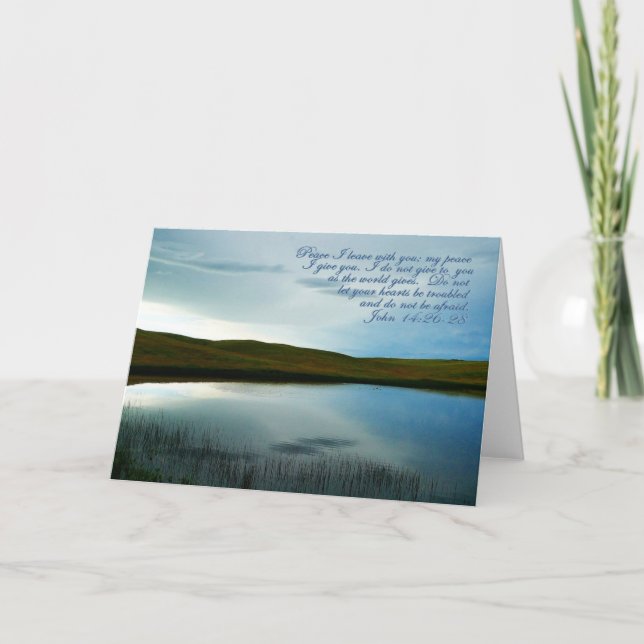 John 14 Peace Inspirational Greeting Card (Front)