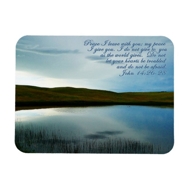 John 14 Peace Scripture Inspirational Magnet (Horizontal)