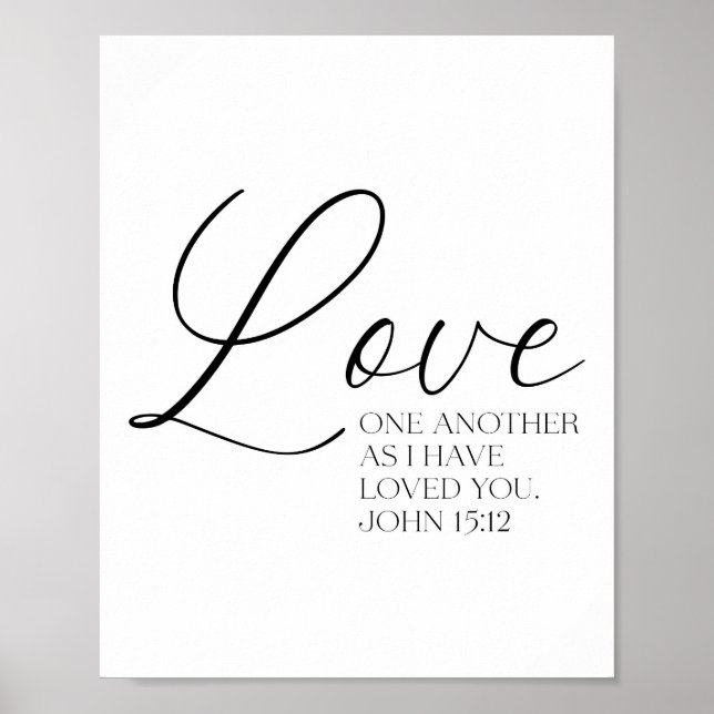 John 15:12 Scripture Poster (Front)