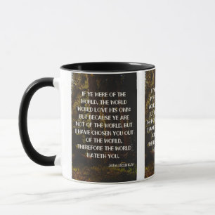 John 15:19 KJV Bible Verse Pic Two-Tone Mug