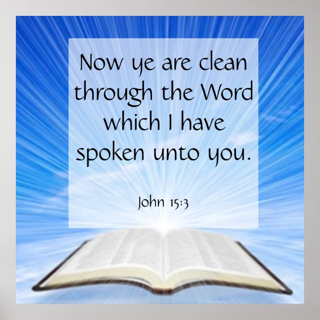 John 15:3  poster (Front)