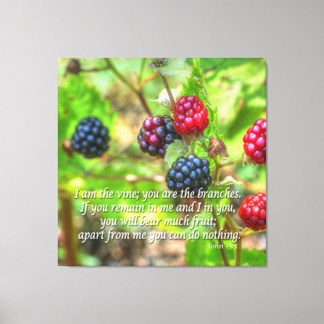 John 15:5 canvas print (Front)