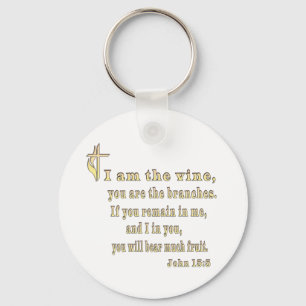 John 15:5 clothing and more key ring