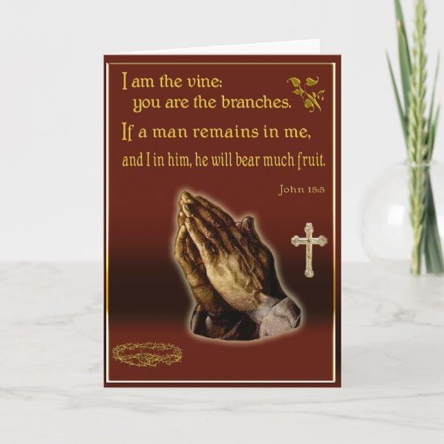 John 15:5 I am the vine card (Front)