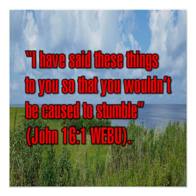 John 16:1 WEBU Poster (Front)