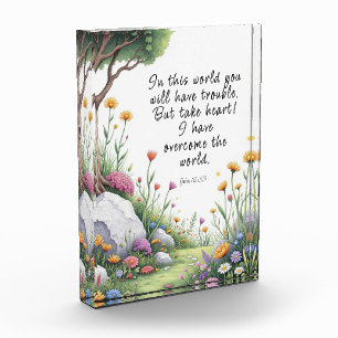 John 16:33 Bible Verse Image Poster Photo Block