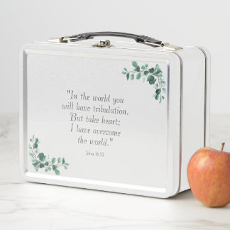 John 16:33 Bible Verses to Encourage You Metal Lunch Box