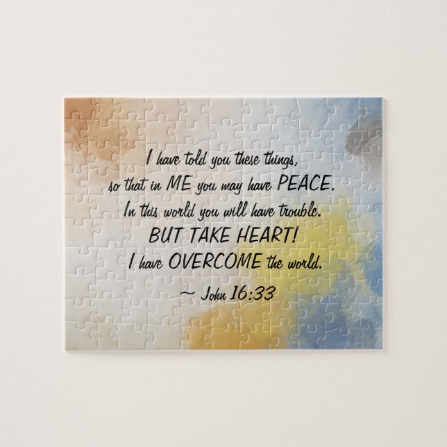 John 16:33 I Have OVERCOME the World! Jigsaw Puzzle (Horizontal)