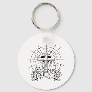 John 16:33 keychain