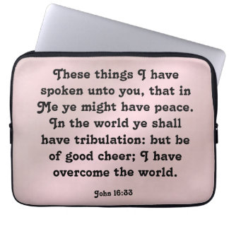 John 16:33 laptop sleeve