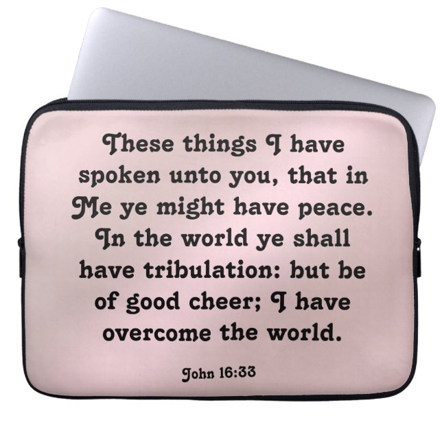 John 16:33 laptop sleeve (Front)