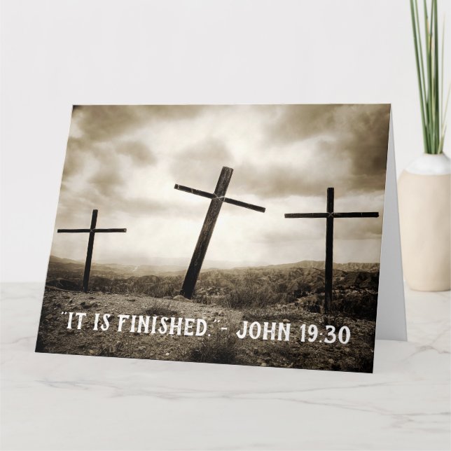 JOHN 19:30 Jumbo Folded Card (Front)