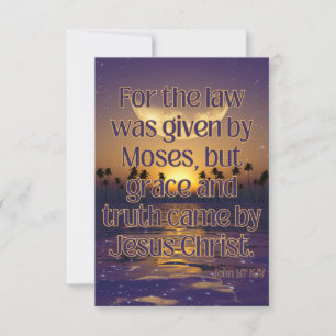 John 1:17 Bible Verse Pic Greeting Card