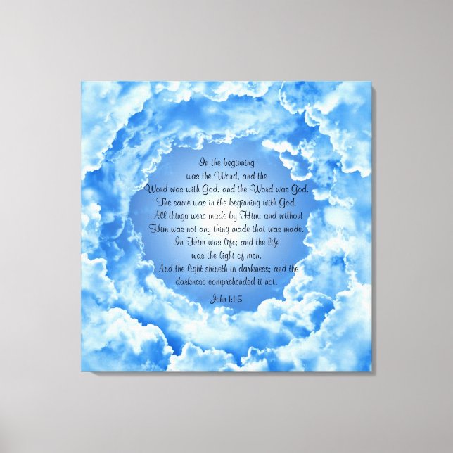 John 1:1-5  canvas print (Front)
