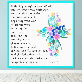 John 1:1-5  canvas print