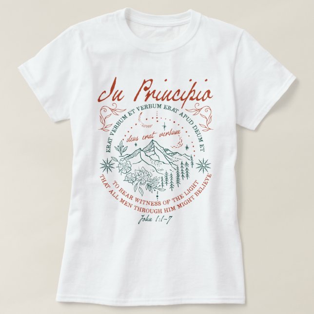 John 1:1-7 Classical Conversations Cycle 3 Retro T-Shirt (Design Front)