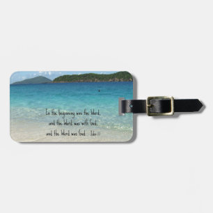 John 1:1 In the beginning was the Word... Luggage Tag