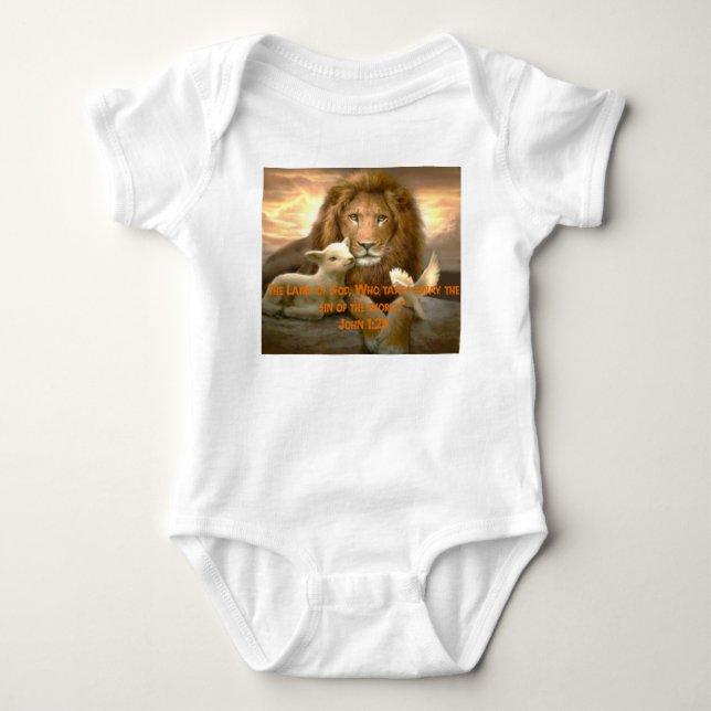 John 1:29  baby bodysuit (Front)