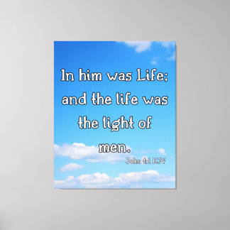 John 1:4 Bible Verse KJV Pic Wall Art