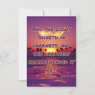 John 1:5 Bible Verse Pic Greeting Card