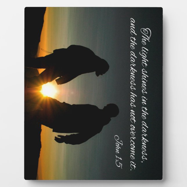 John 1:5 The light shines in the darkness and Plaque (Front)