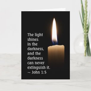 John 1:5 The Light Shines in the Darkness Card